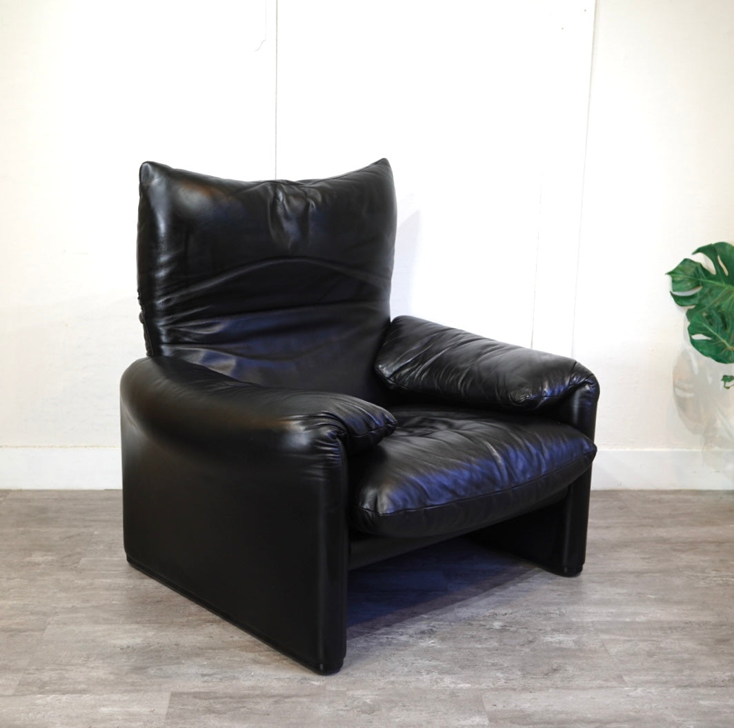 カッシーナ / Cassina 675-1P マラルンガ 本革 1人掛け ソファ ヴィコ・マジストレッティ