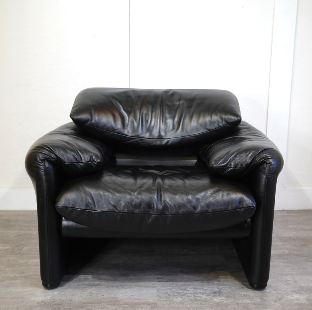 カッシーナ / Cassina 675-1P マラルンガ 本革 1人掛け ソファ ヴィコ・マジストレッティ