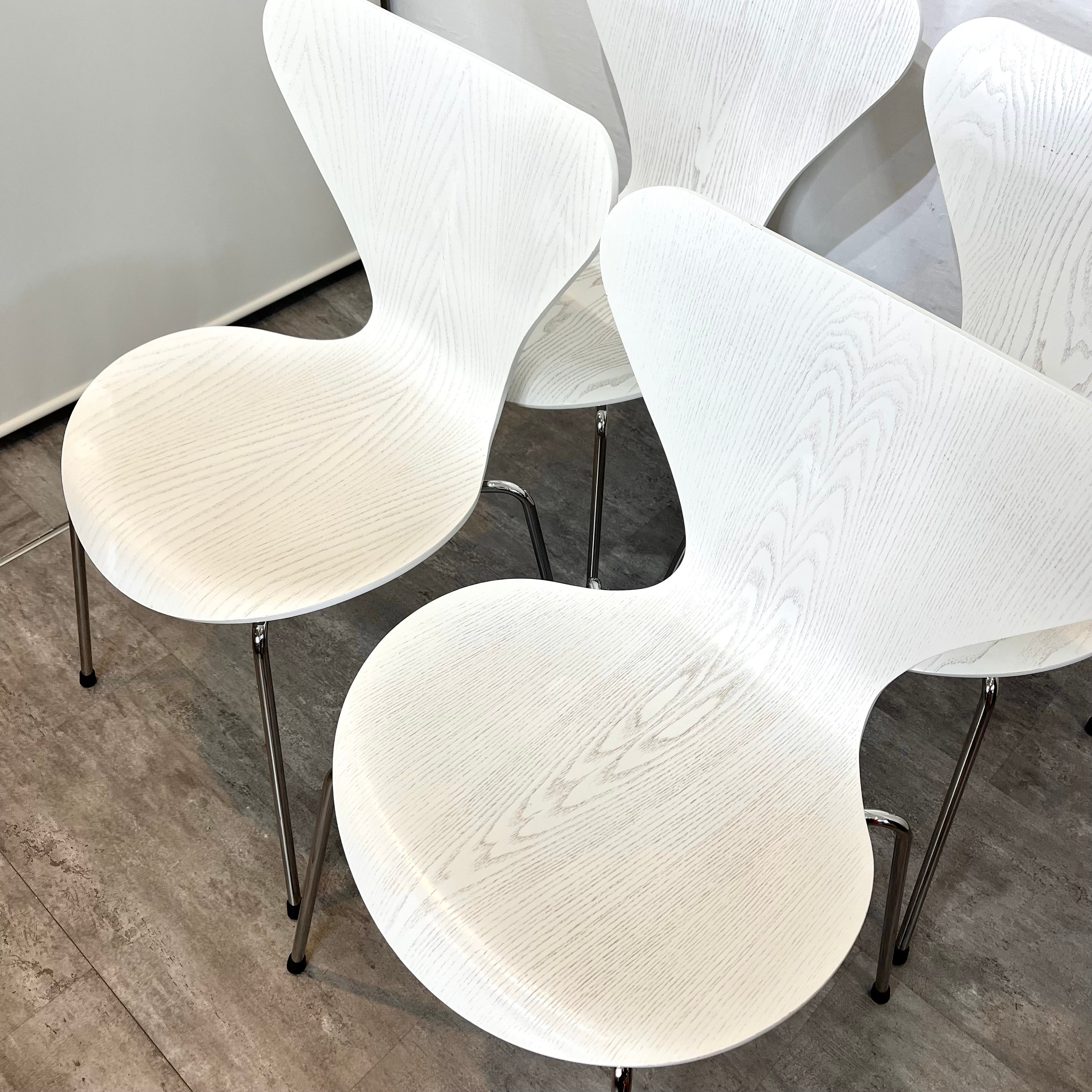 フリッツ・ハンセン / FRITZ HANSEN  セブンチェア / seven chair カラードアッシュ ホワイト アルネ・ヤコブセン 北欧