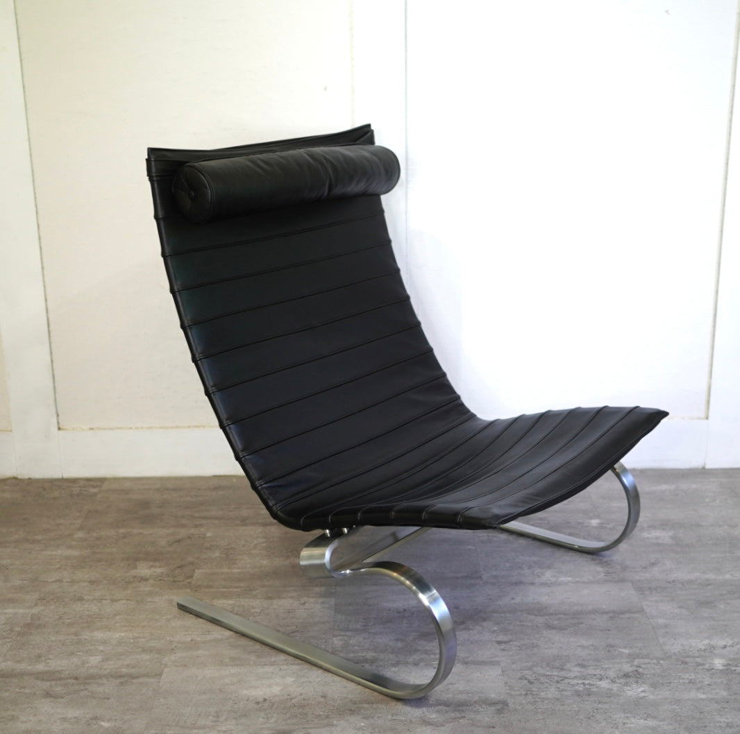 フリッツハンセン / FRITZ HANSEN PK20 ラウンジチェア オーラレザー ブラック ポール・ケアホルム