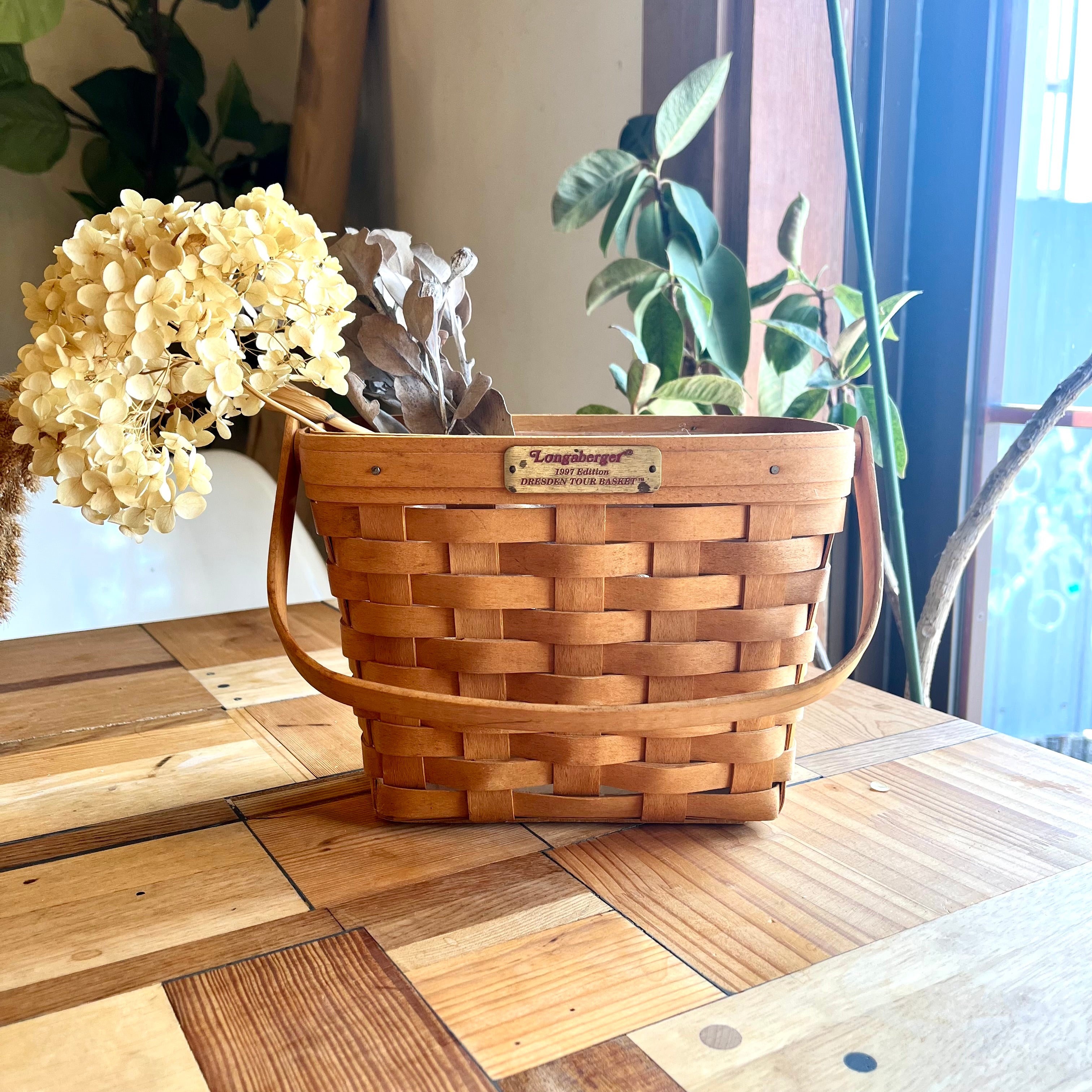 ロンガバーガー / Longaberger バスケット 横長 小 かご カントリー