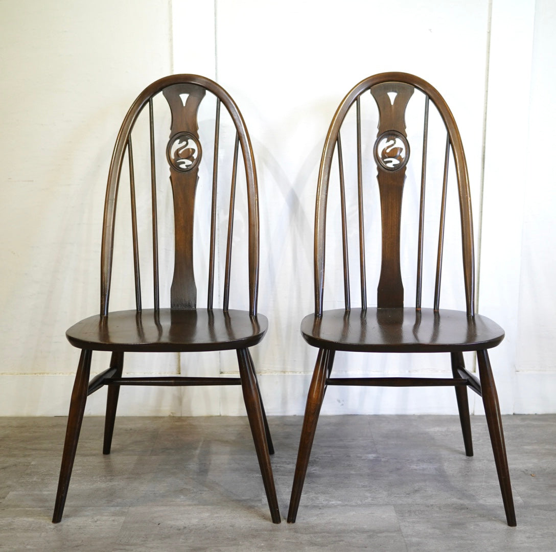 アーコール / ERCOL クエーカーチェア スワンバックチェア ダイニングチェア