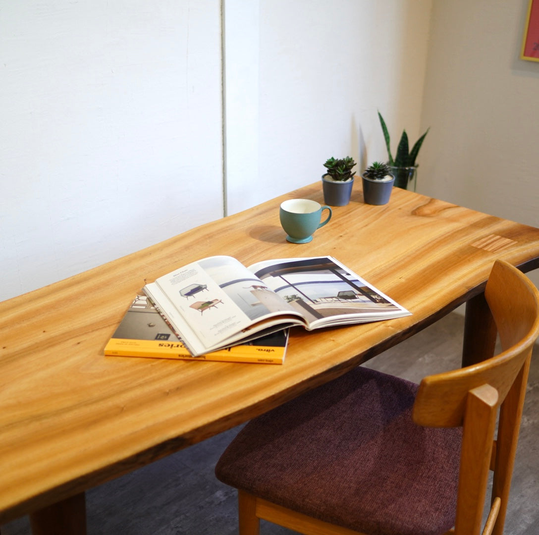 楠 一枚板 テーブル  W135
