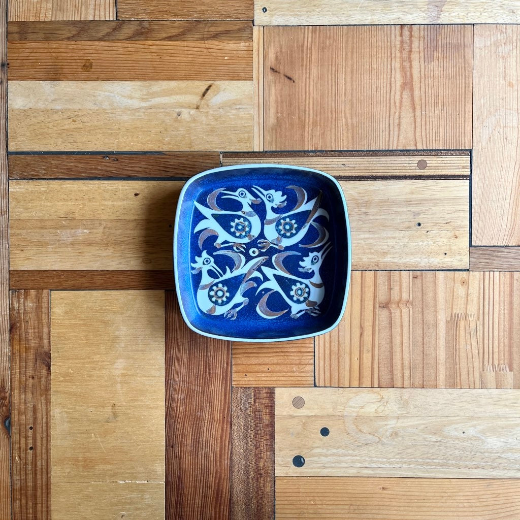 ロイヤルコペンハーゲン / Royal Copenhagen 22 バッカ角皿 鳥　ヴィンテージ