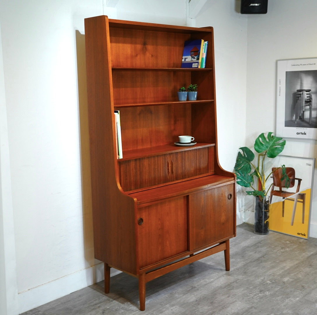 Bornholms Møbelfabrik チーク ヴィンテージブックシェルフ ヨハネス・ソース / Johannes Sorth 蛇腹扉 ヴィンテージ