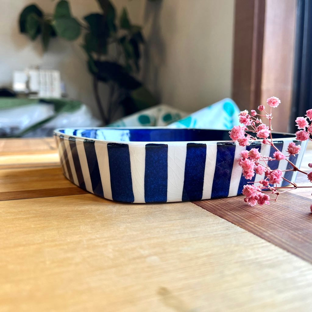 ロイヤルコペンハーゲン / Royal Copenhagen 26 テネラ 角皿 花 青 ヴィンテージ
