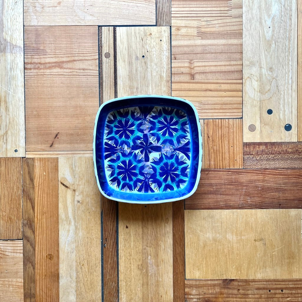 ロイヤルコペンハーゲン / Royal Copenhagen 26 テネラ 角皿 花 青 ヴィンテージ
