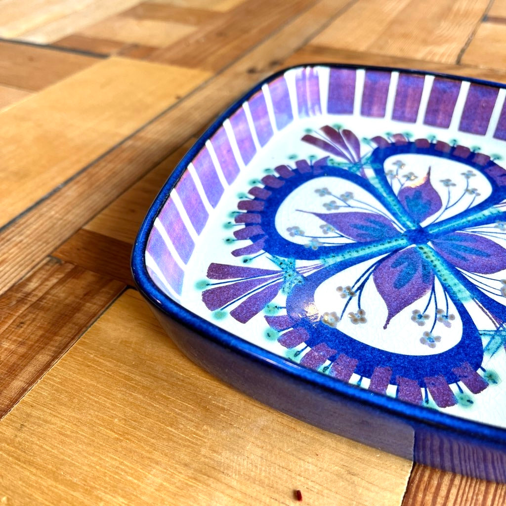 ロイヤルコペンハーゲン / Royal Copenhagen 29 ネテラ 角皿 青中央花 ヴィンテージ