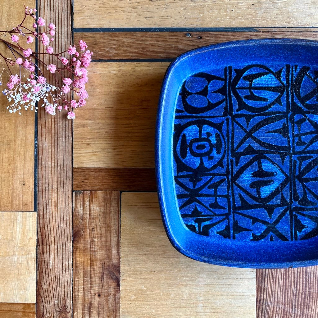 ロイヤルコペンハーゲン / Royal Copenhagen 30 バッカ 角皿ブルー ヴィンテージ