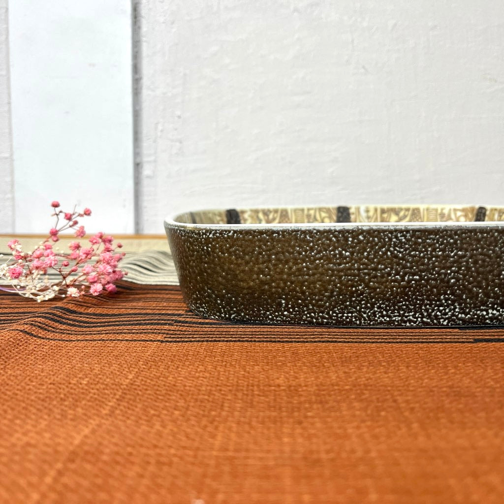 ロイヤルコペンハーゲン / Royal Copenhagen 34 バッカ 角皿 魚 黄色 大　ヴィンテージ
