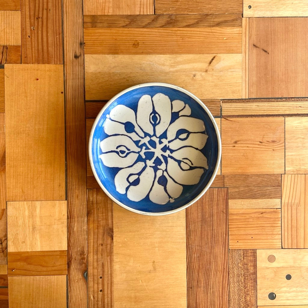 ロイヤルコペンハーゲン / Royal Copenhagen 39 バッカ丸皿 花 青×白　ヴィンテージ