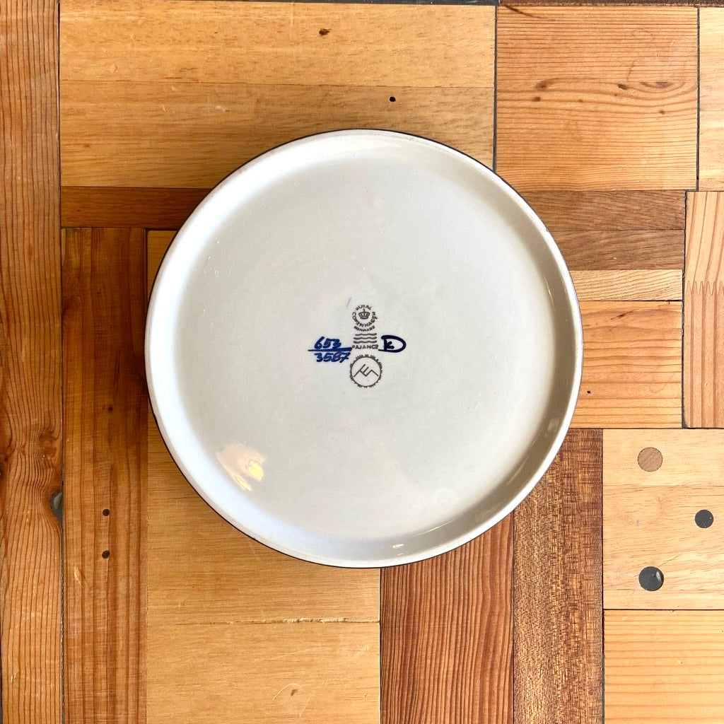 ロイヤルコペンハーゲン / Royal Copenhagen 39 バッカ丸皿 花 青×白　ヴィンテージ
