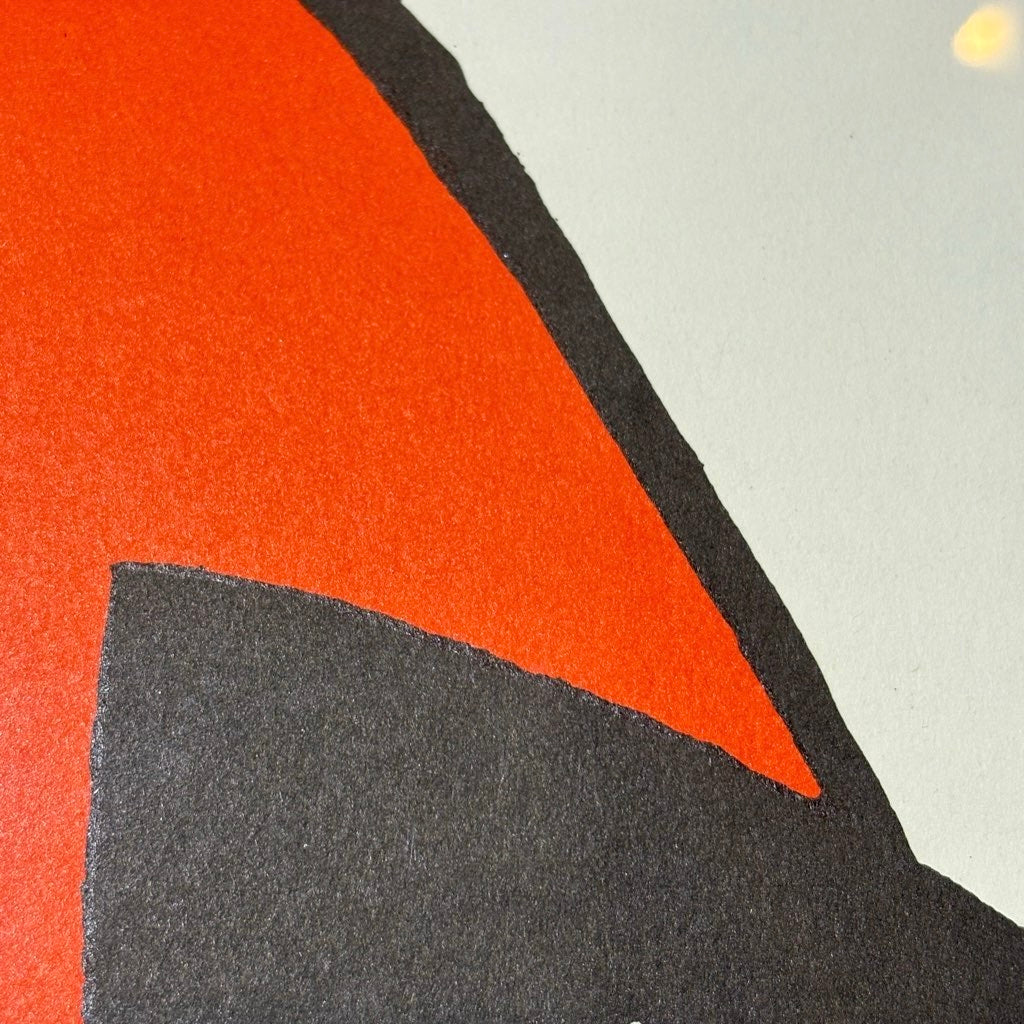 アレクサンダー・カルダー / Alexander Calder リトグラフ 抽象画 【2】1963年 白黒赤黄 鑑定書付