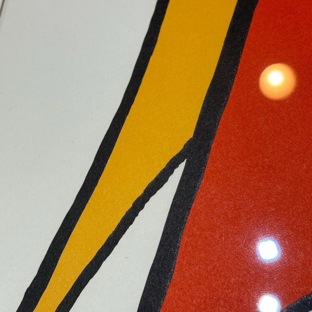 アレクサンダー・カルダー / Alexander Calder リトグラフ 抽象画 【2】1963年 白黒赤黄 鑑定書付