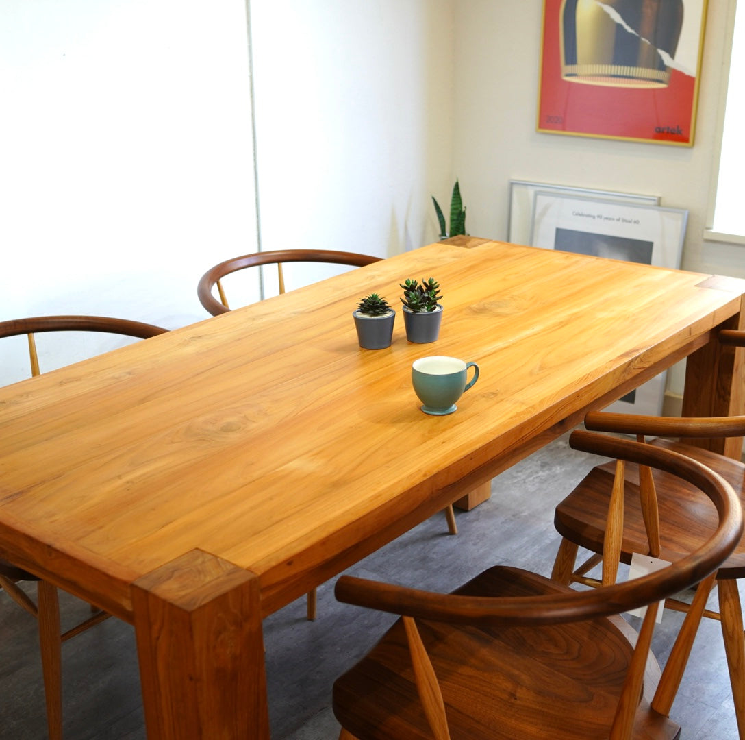 WTW / ダブルティー チーク材 ダイニングテーブル W165