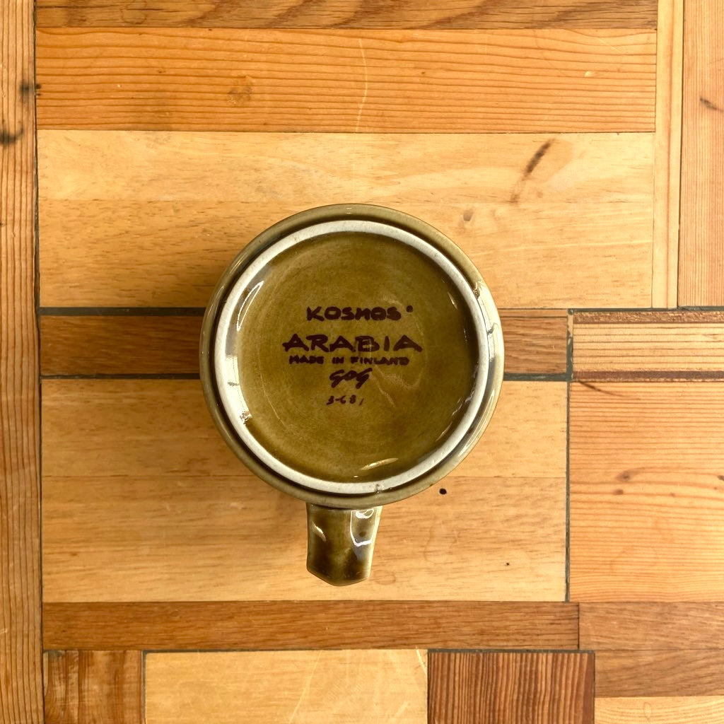 アラビア / ARABIA コスモス / Kosmos Dハンドルマグ ブラウン ヴィンテージ