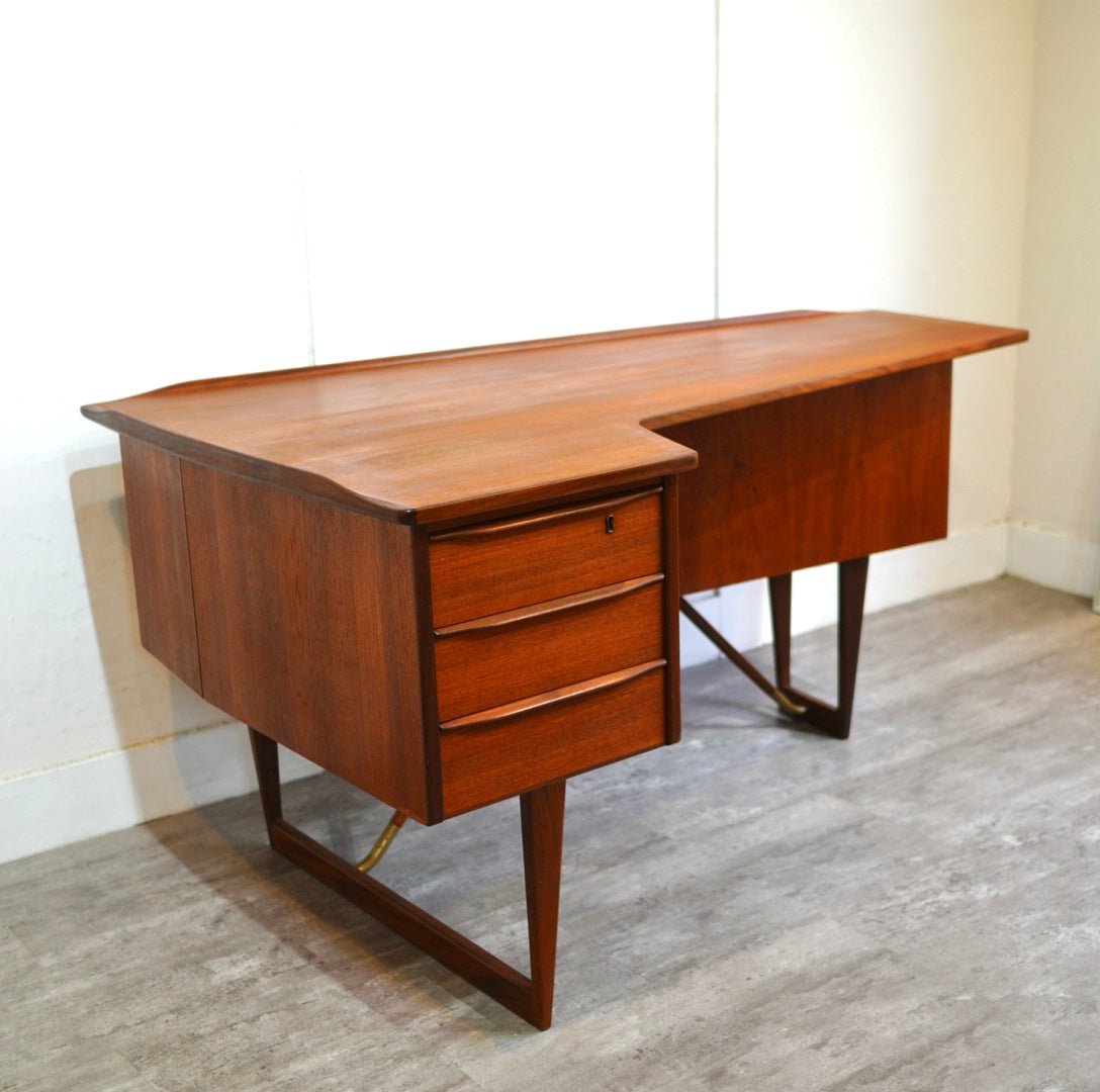 Lovig dansk design ヴィンテージ北欧ブーメランデスク Peter Løvig Nielsen チーク