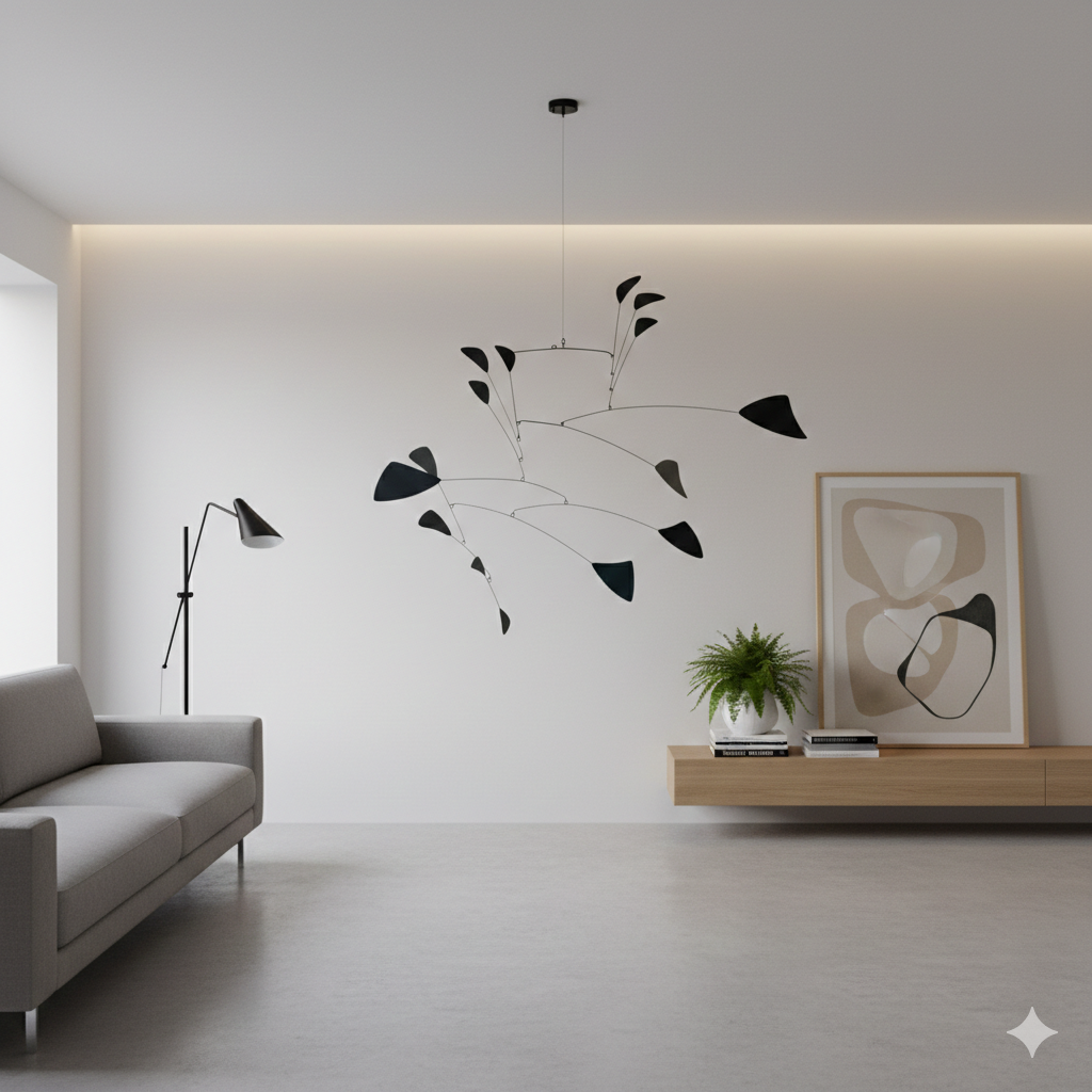 MODモビール 60’s モダン リーフ 黒 大型 - Restyle