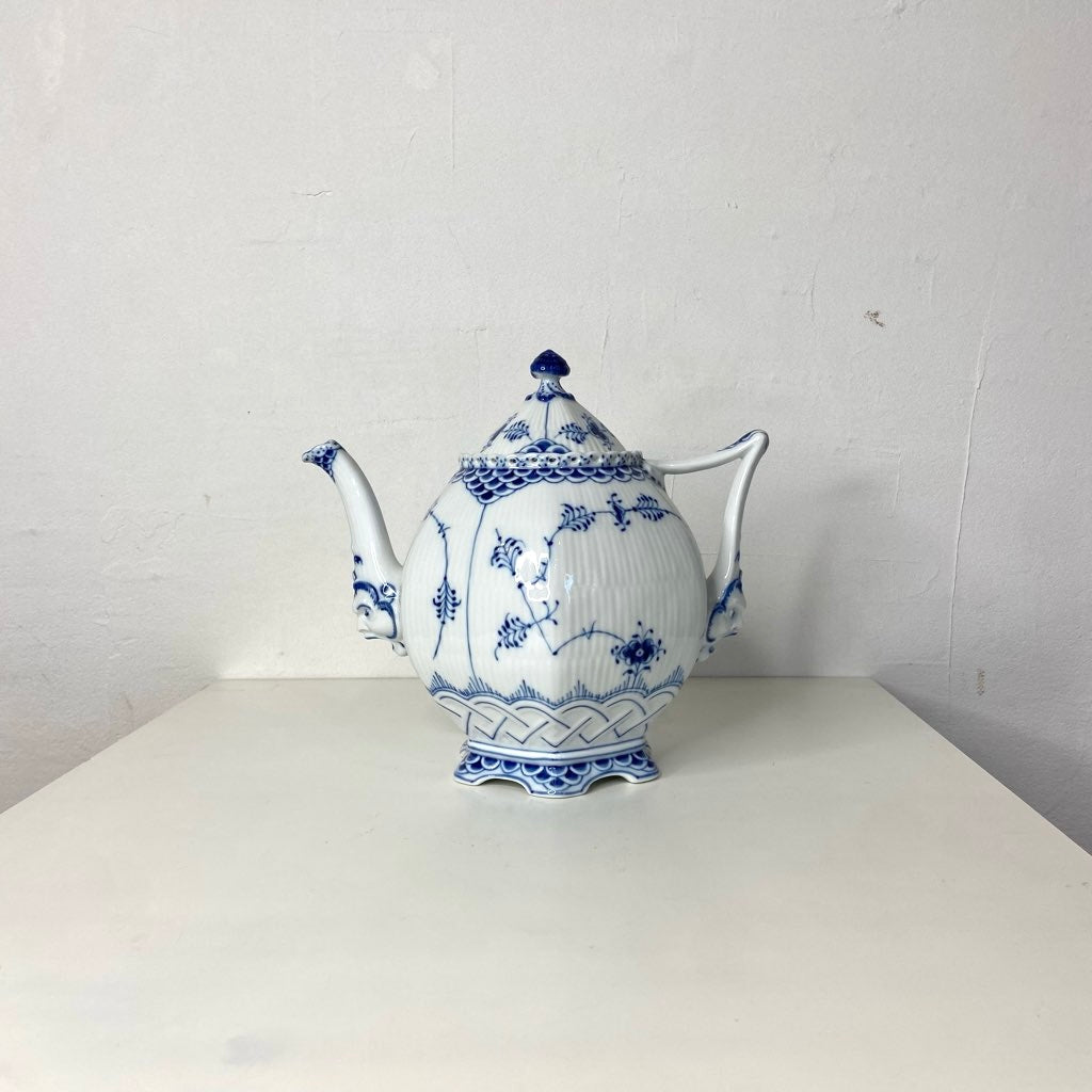 ロイヤルコペンハーゲン / Royal Copenhagen ブルーフルーテッド フルレース ティーポッド