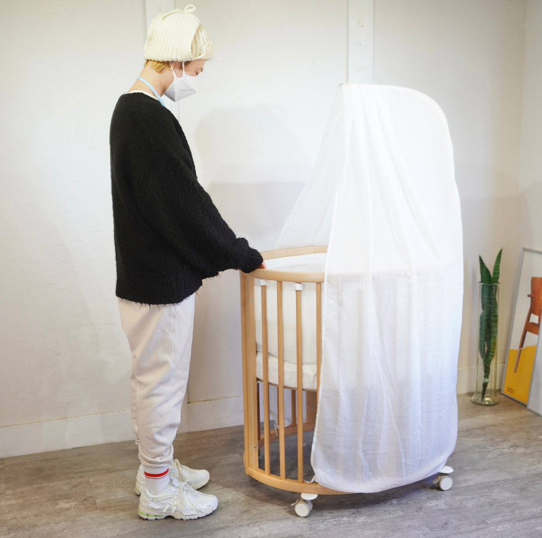 ストッケ / Stokke  スリーピーベビーベッド セット  ドレープ付き