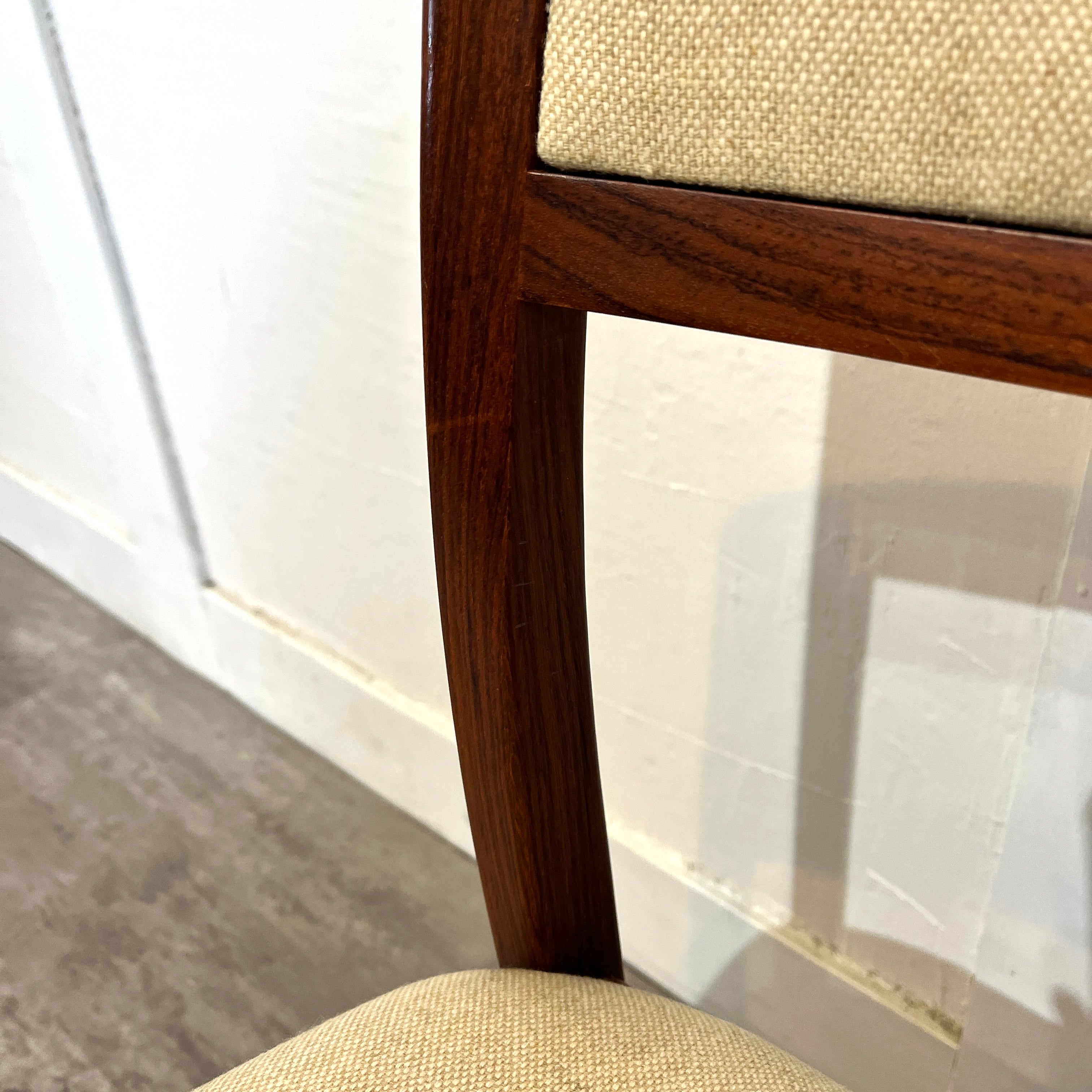 デンマーク製 ローズウッドダイニングチェア 張替え済 北欧