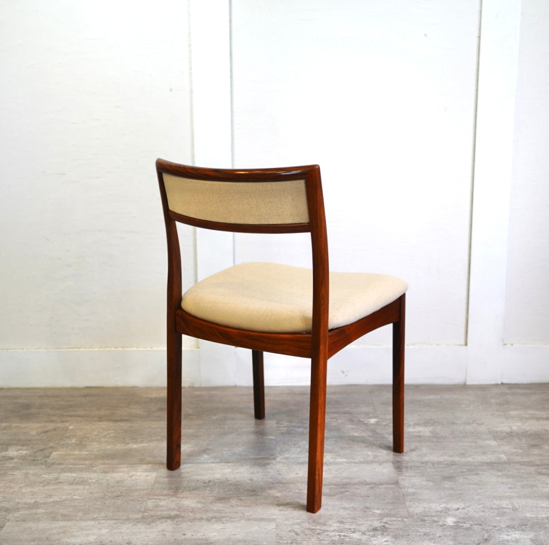 デンマーク製 ローズウッドダイニングチェア 張替え済 北欧