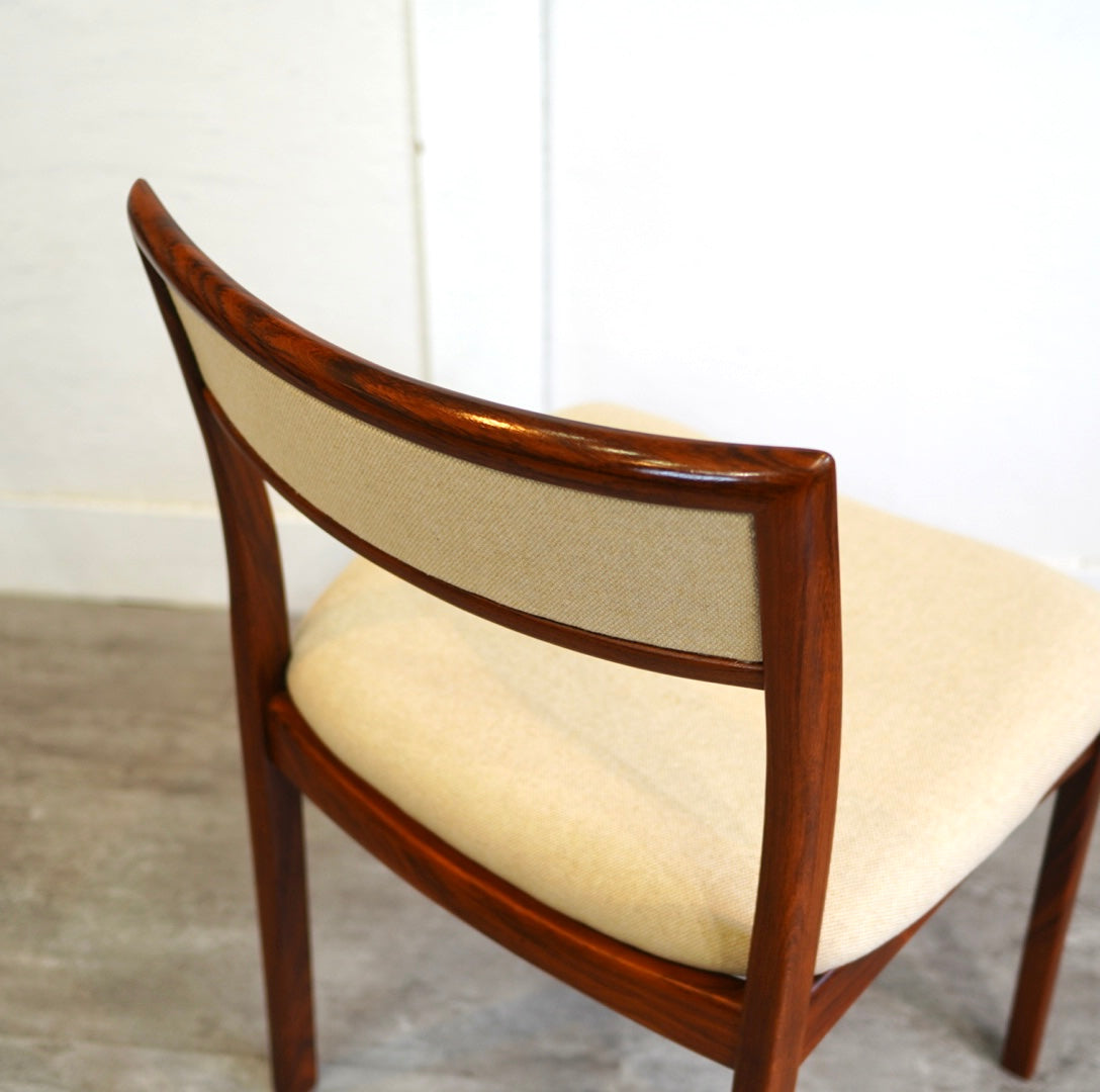 デンマーク製 ローズウッドダイニングチェア 張替え済 北欧