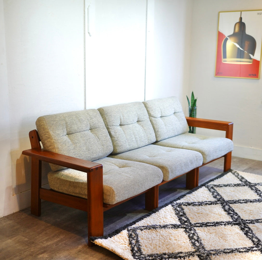 コスガ / KOSUGA 3人掛け セパレート アームソファ チーク材  ジャパンヴィンテージ