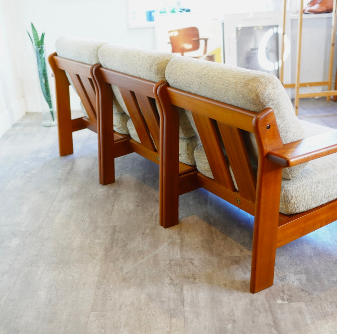 コスガ / KOSUGA 3人掛け セパレート アームソファ チーク材 ジャパン