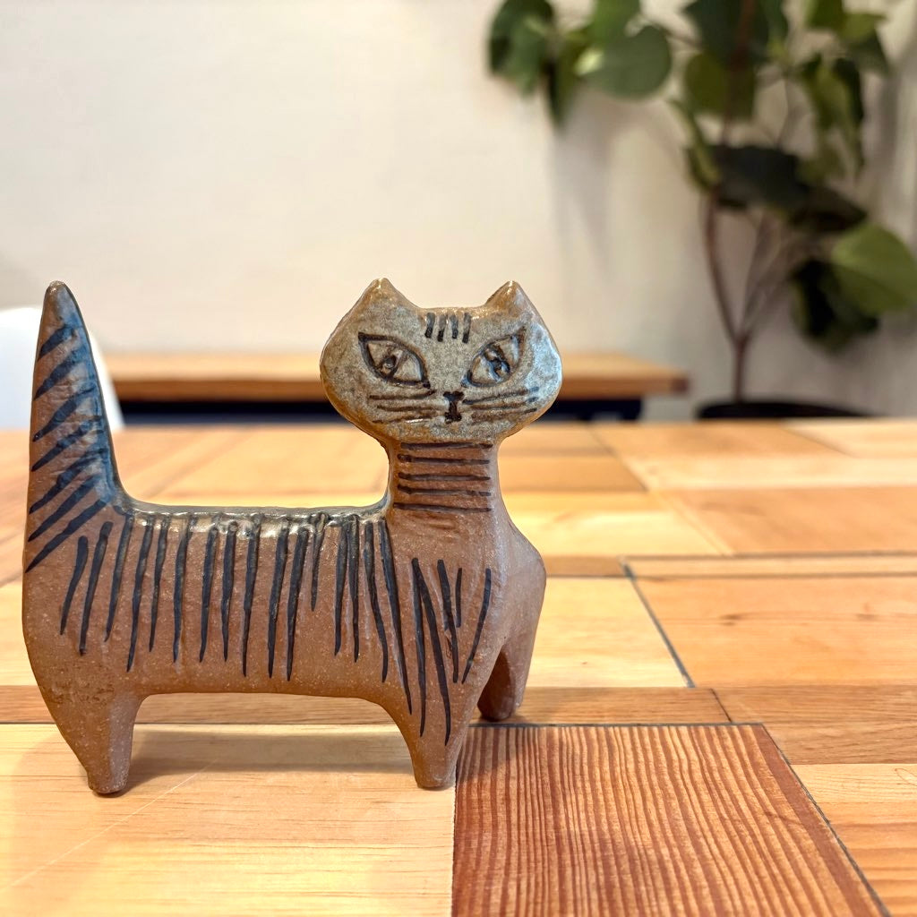 グスタフスベリ / Gustavsberg Lillazooシリーズ 4本足で立つ猫 リサラーソン ヴィンテージ