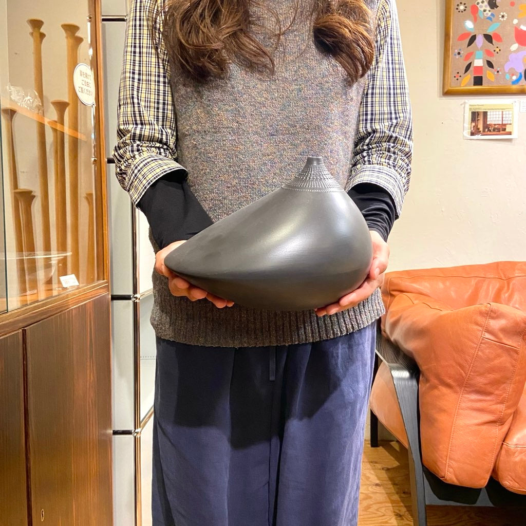 ローゼンタール / Rosenthal ポロ フラワーベース ブラック 大 タピオ・ウィルカラ / Tapio Wirkkala ヴィンテージ