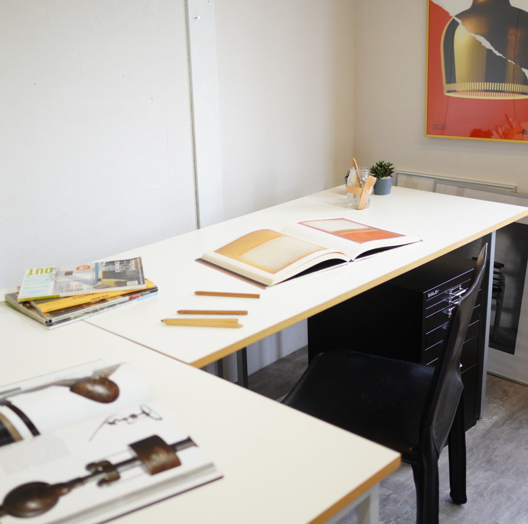 ビスレー / BISLEY オーダーメイドデスク Lフット600 メラミン天板 イギリス W150