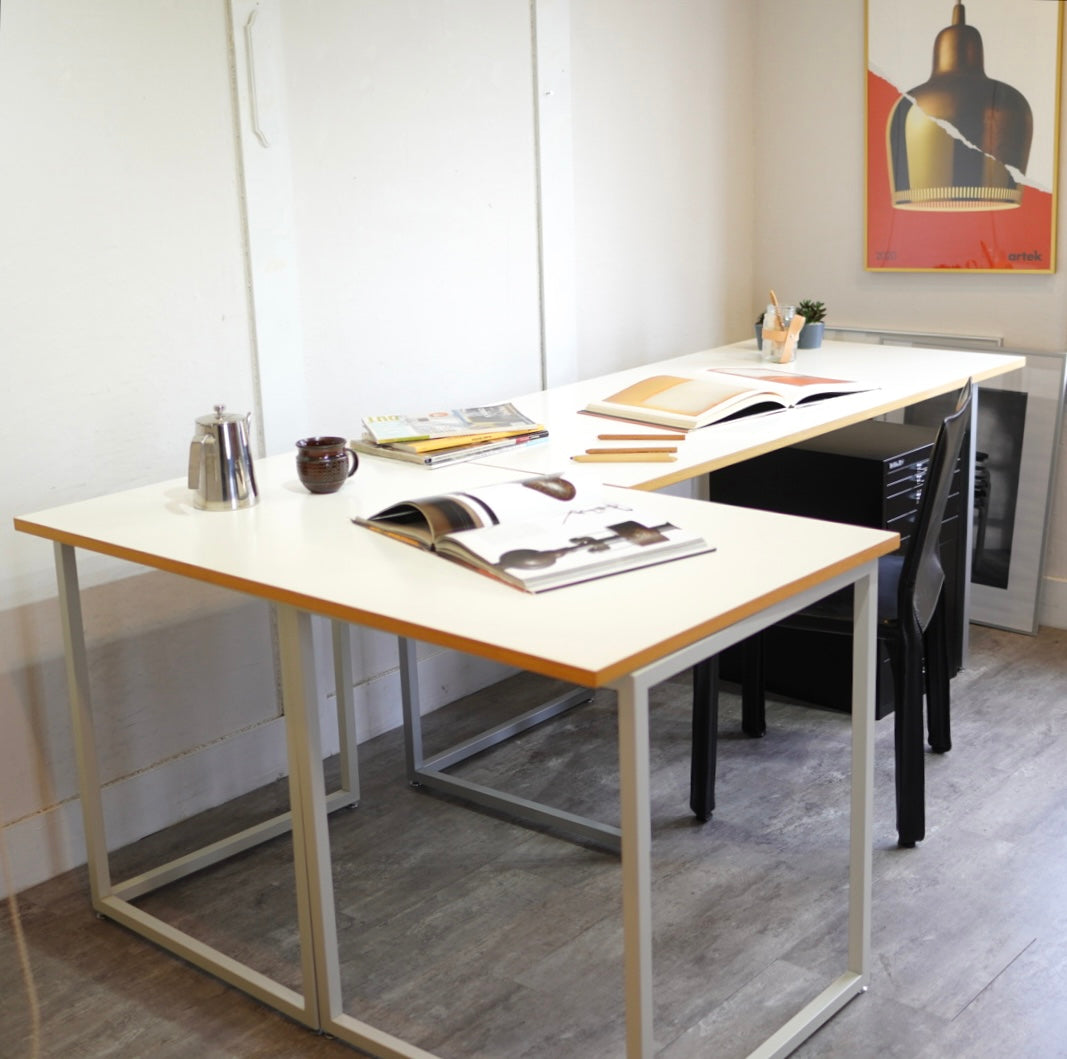 ビスレー / BISLEY オーダーメイドデスク Lフット600 メラミン天板 イギリス W120