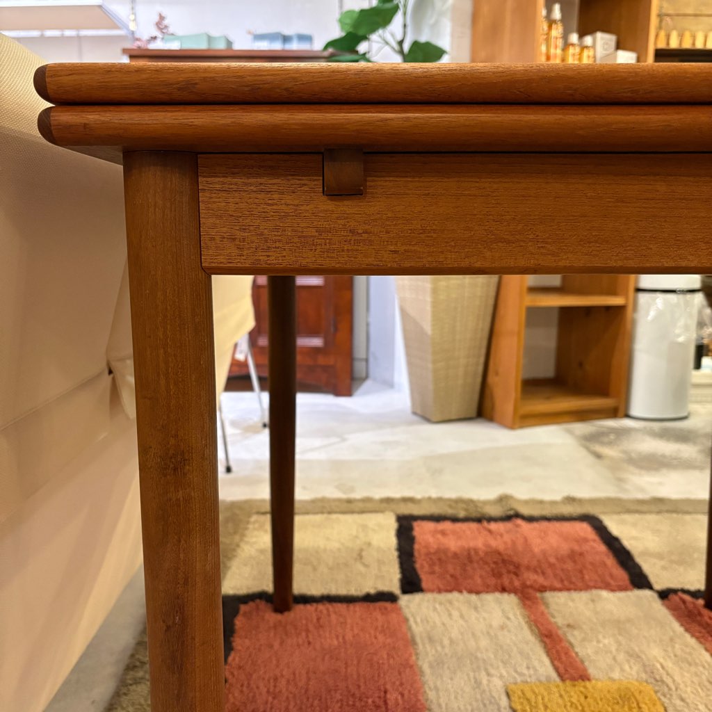 北欧 デンマーク エクステンション ダイニングテーブル 伸長式 チーク