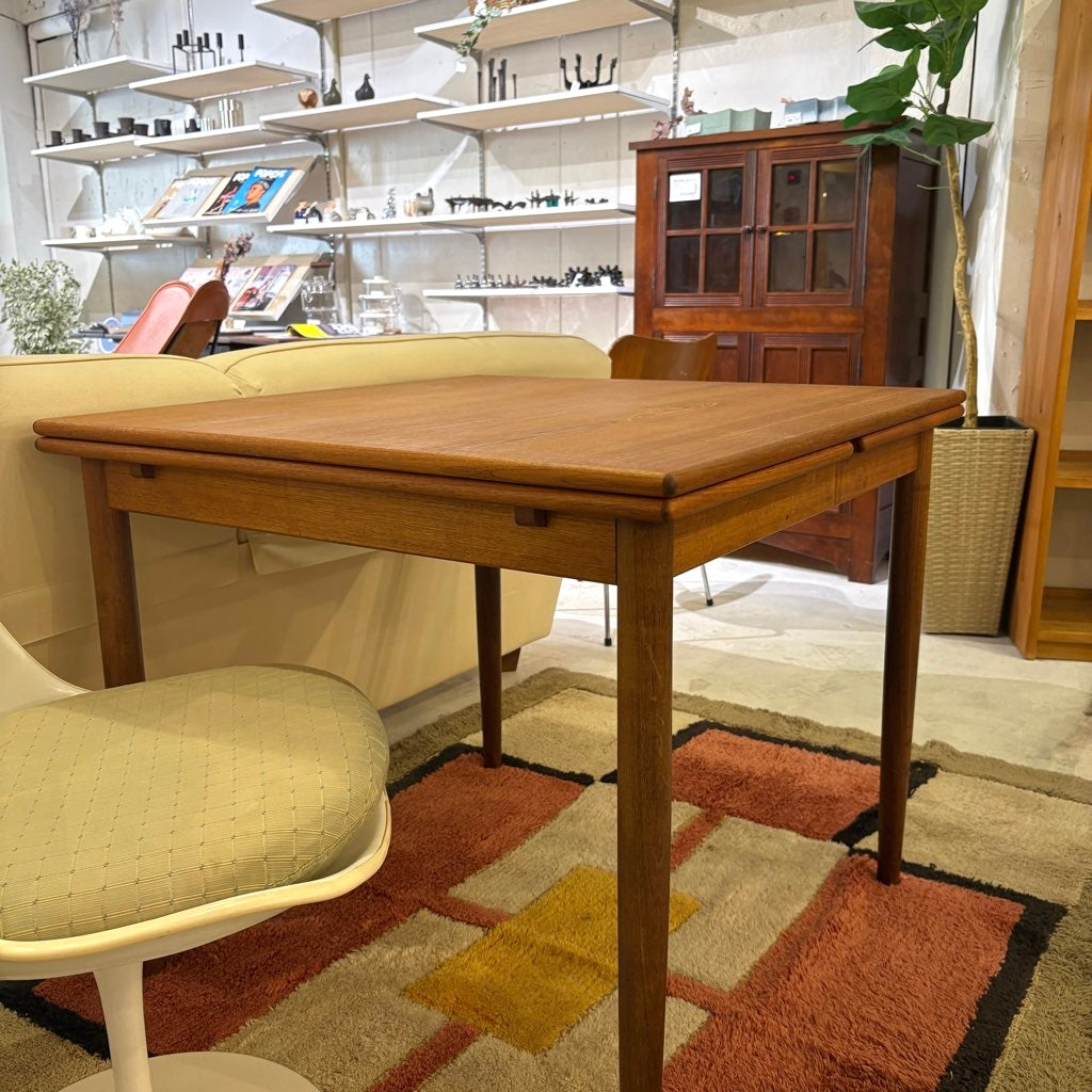 北欧 デンマーク エクステンション ダイニングテーブル 伸長式 チーク