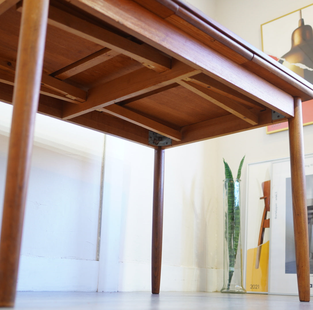 北欧 デンマーク エクステンション ダイニングテーブル 伸長式 チーク材 ヴィンテージ 【2】 - Restyle