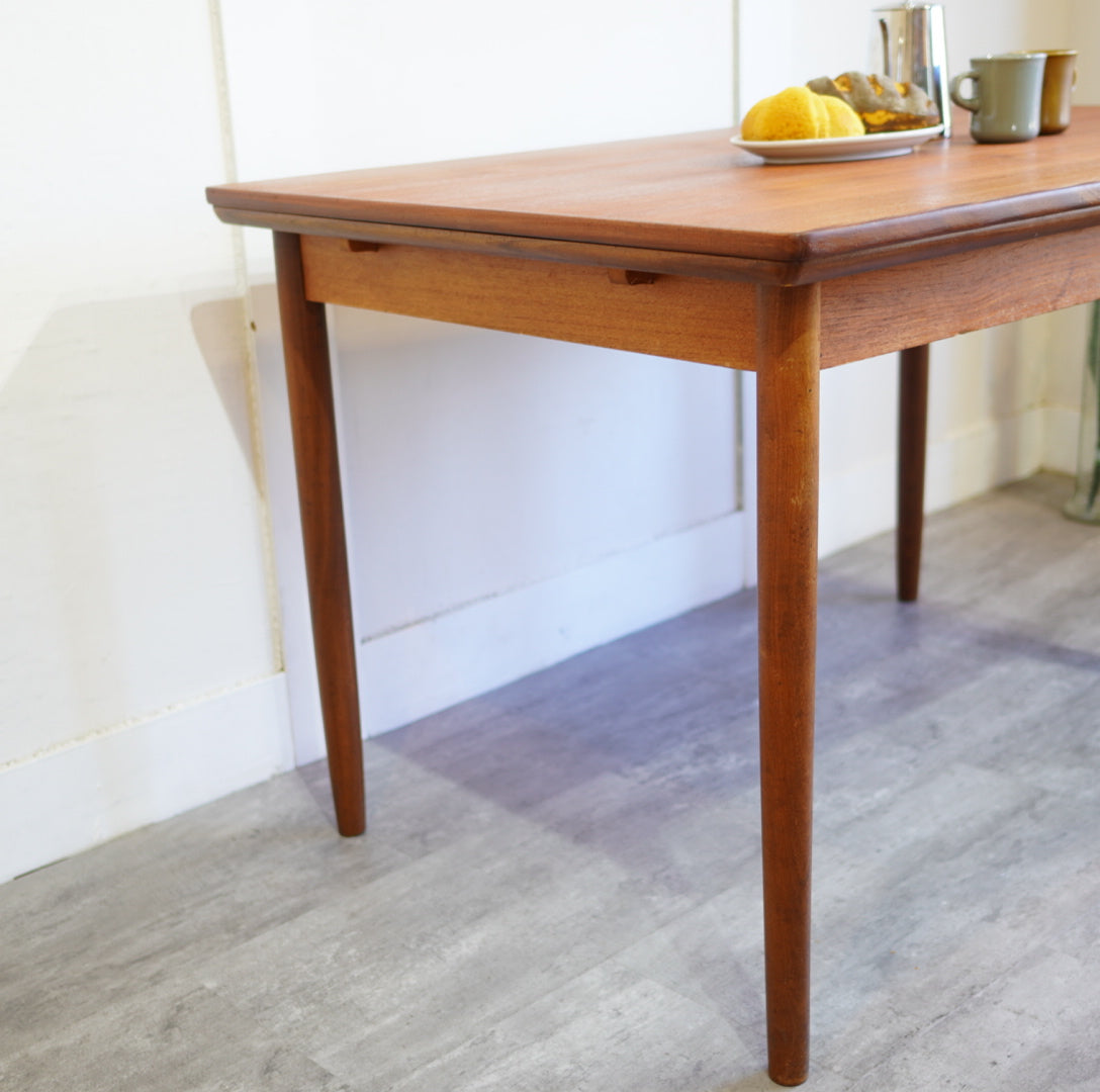 北欧 デンマーク エクステンション ダイニングテーブル 伸長式 チーク材 ヴィンテージ 【2】 - Restyle