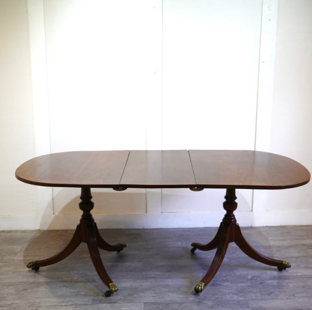 英国アンティーク エクステンション式ペデスタルテーブル 伸長式ダイニングテーブル