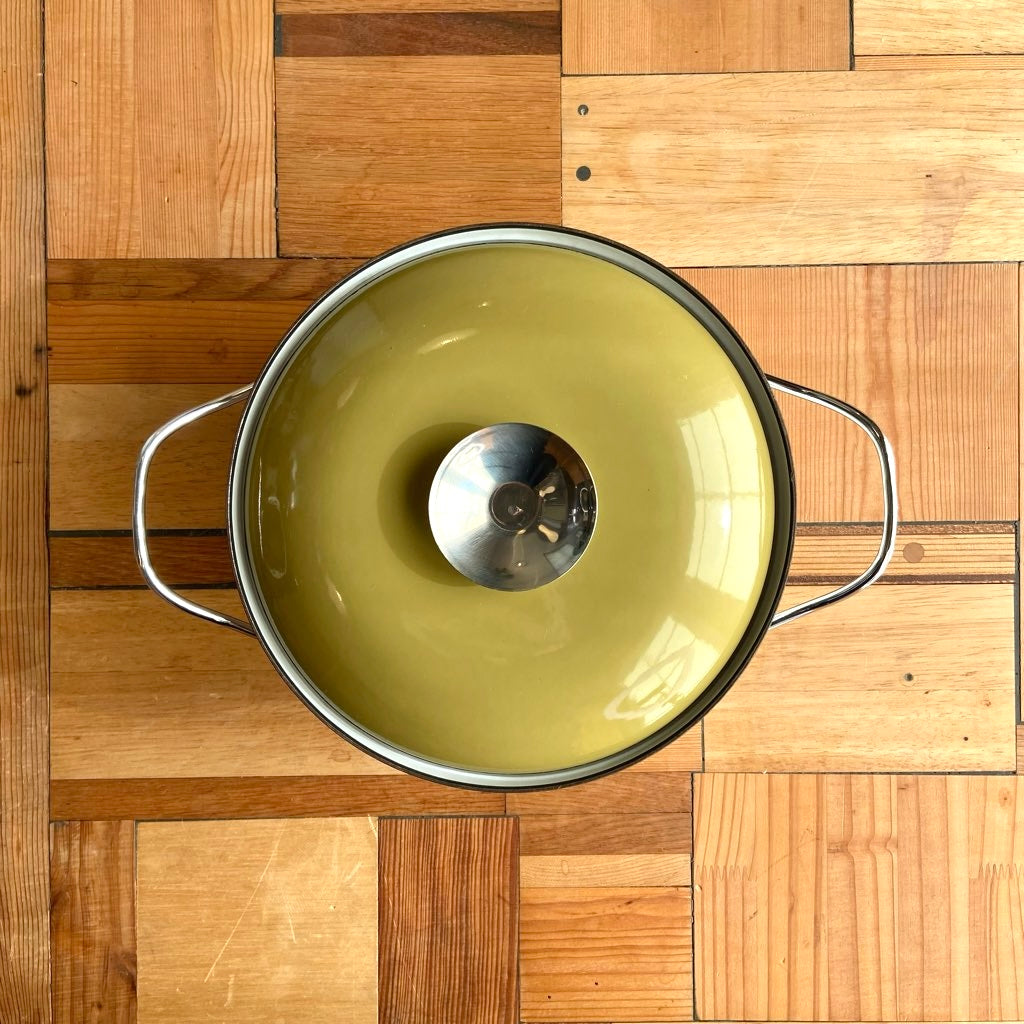 キャサリンホルム / Cathrineholm ロータス / Lotusシリーズ  両手鍋 キャセロール オリーブ ヴィンテージ　