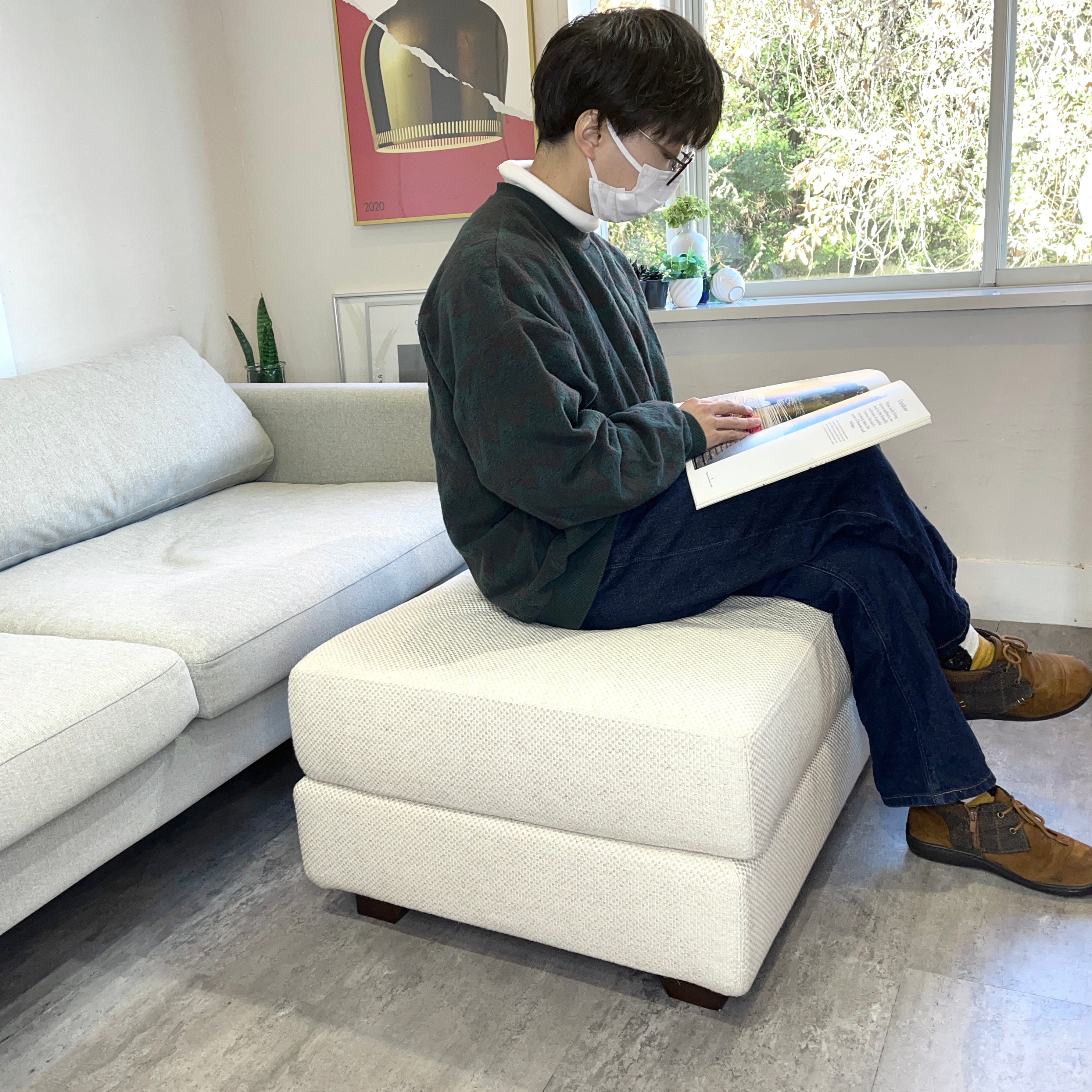 値段まだ）フクラ/HUKLA レガト / REGATO スツール ホワイト 広い