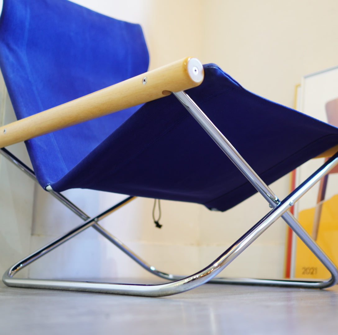 【中古】ニイチェア用オットマン　ブルー Nychair 折り畳み可能 中古】ニイチェア用オットマン ブルー Nychair 折り畳み可能