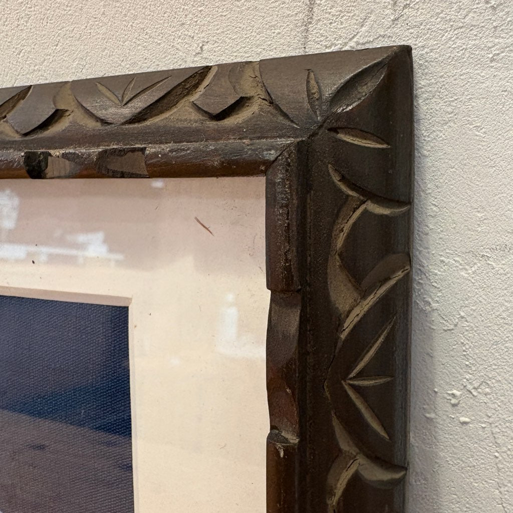 柚木沙弥郎 型染め 額入り布  魚