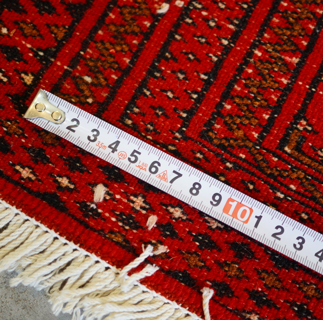 トライバルラグ  敷物 レッド  98×53 ラグマット