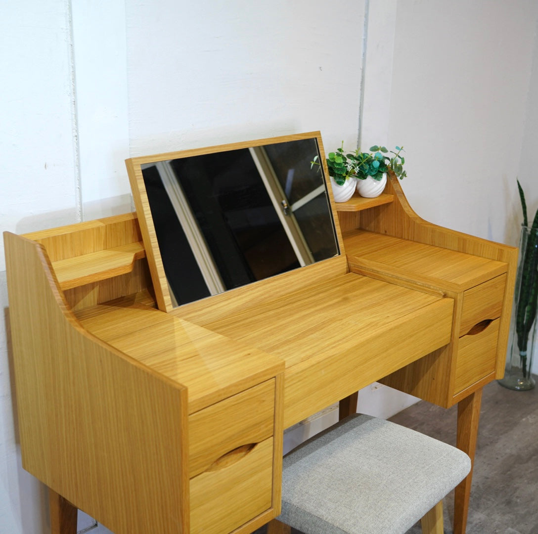 ウニコ / unico シグネ ドレッサー スツール付 デスク 一人暮らし 女性