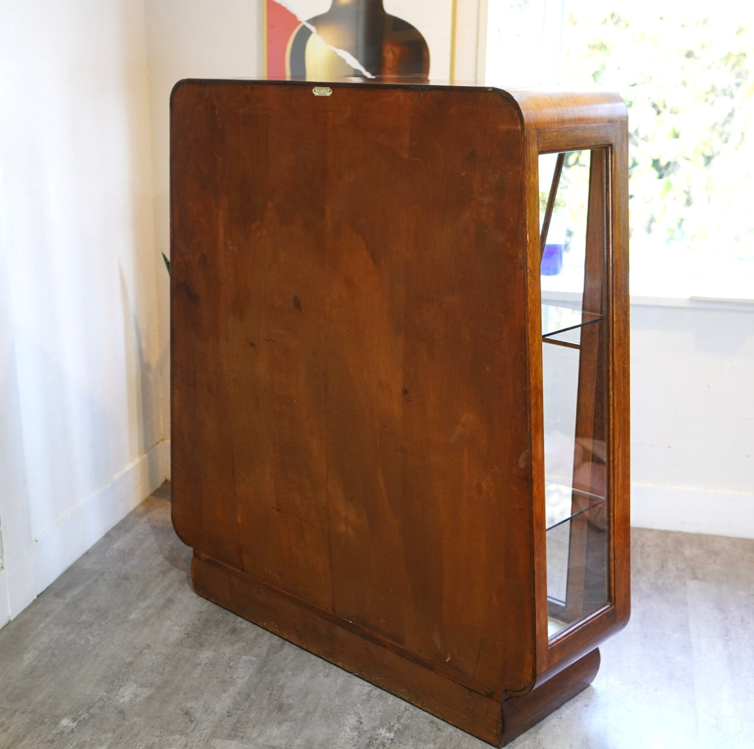 英国 アンティーク ガラスショーケース 飾り棚 キャビネット