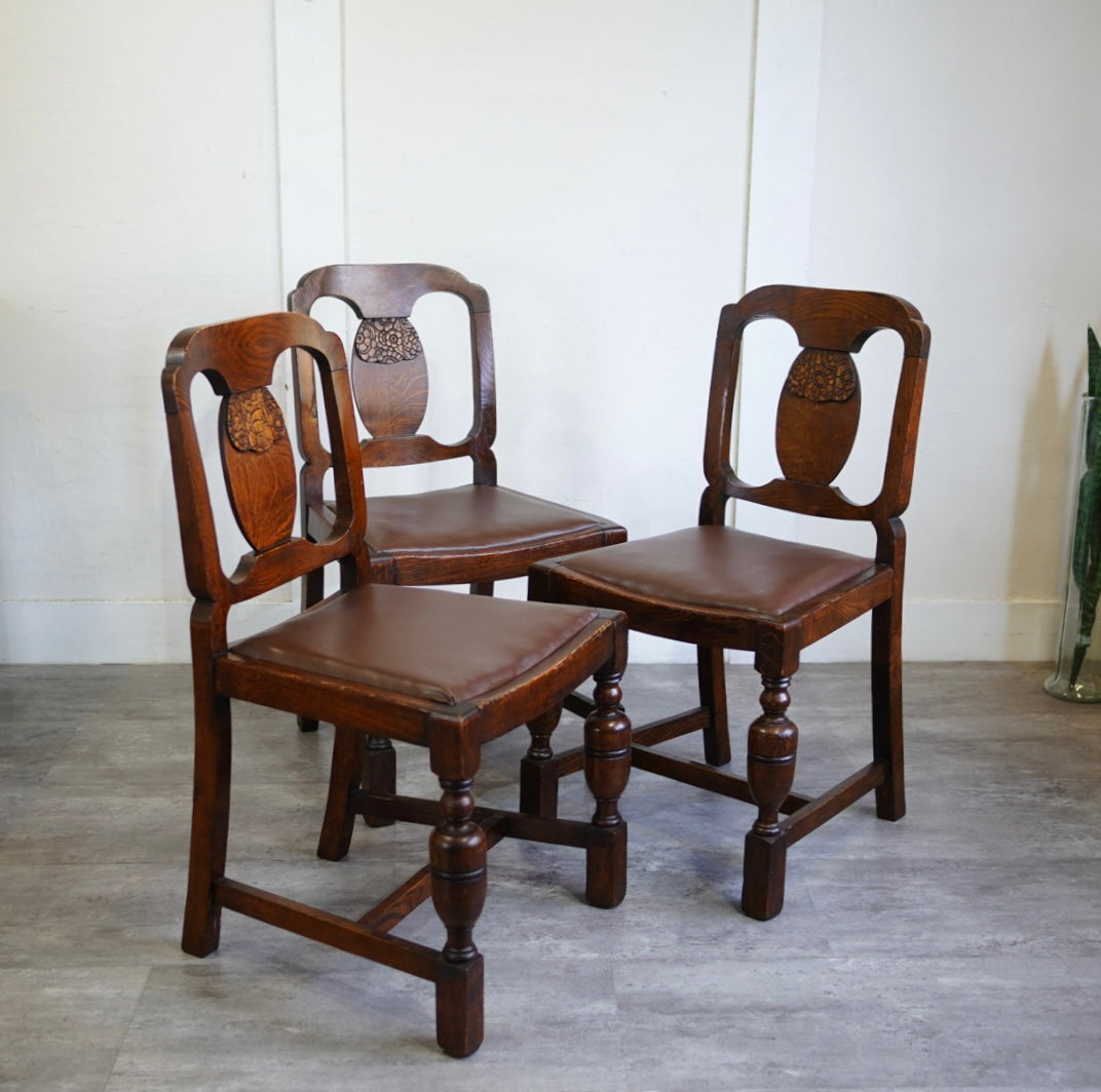 英国アンティーク バルボスレッグ ダイニングチェア 【1】