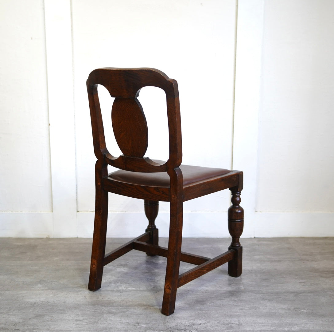 英国アンティーク バルボスレッグ ダイニングチェア 【1】 中古 小ぶり