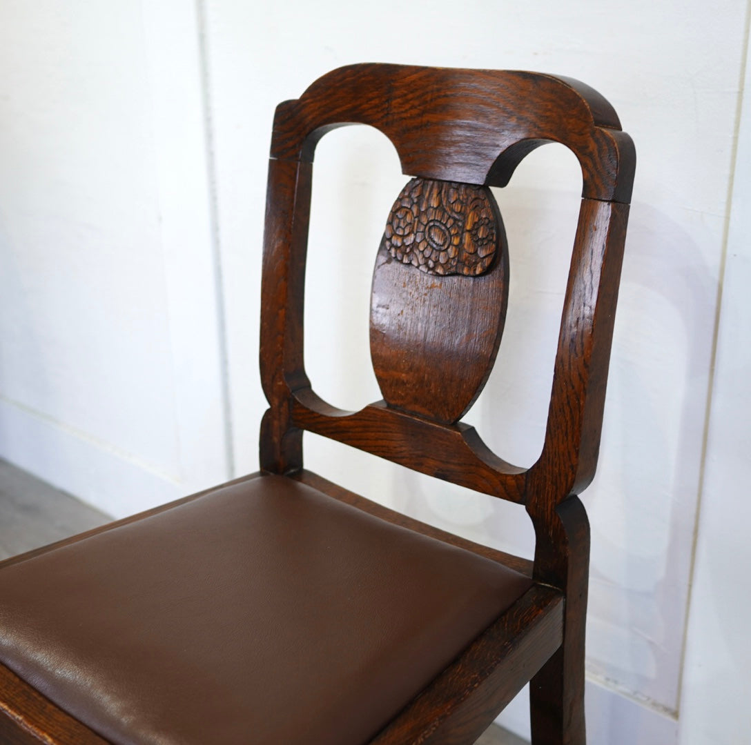 英国アンティーク バルボスレッグ ダイニングチェア 【1】