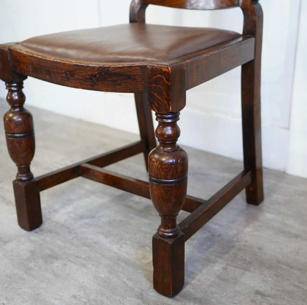 英国アンティーク バルボスレッグ ダイニングチェア 【1】