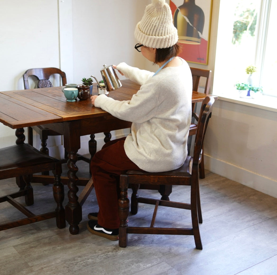 英国アンティーク バルボスレッグ ダイニングチェア 【1】